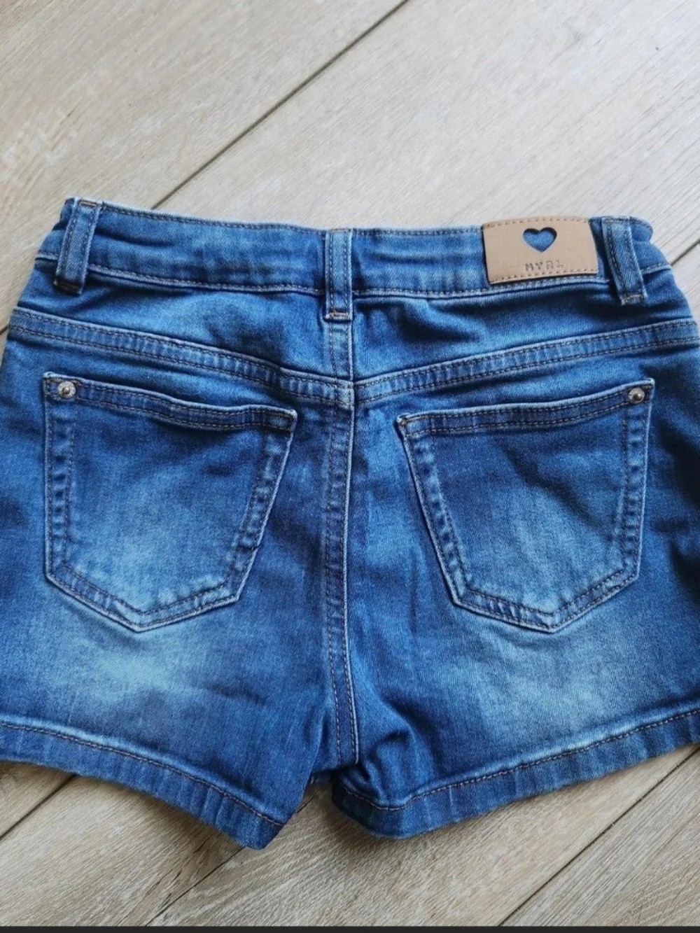 Mayoral Rust Orange Top with Dark Blue Denim Shorts